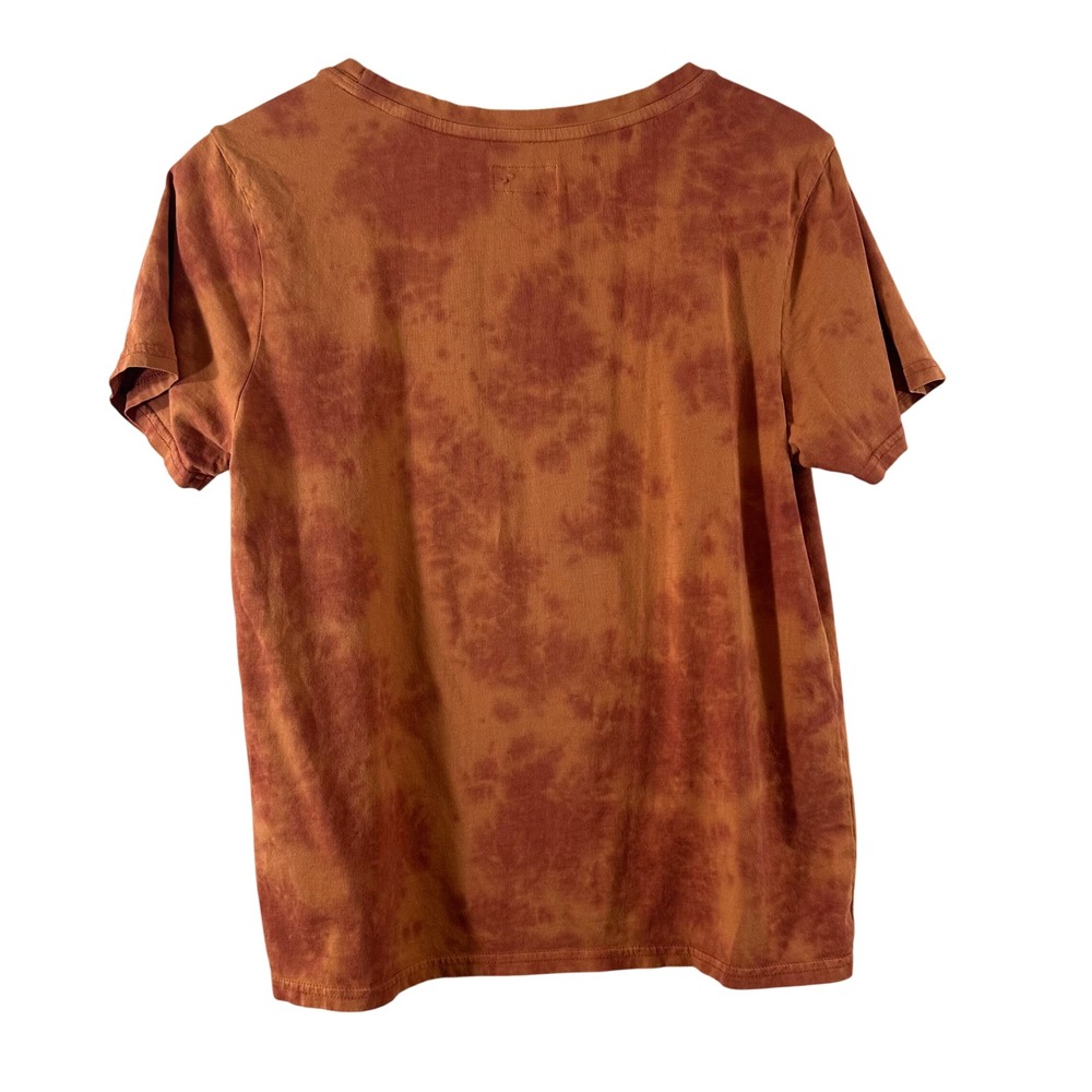 Pact Womens Organic Cotton Tie Dye Scoop Neck Short Sleeve T-Shirt Rust Orange M - Picture 3 of 7